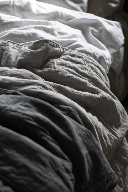 Vintage Quilt Sengetæppe Ash Grey