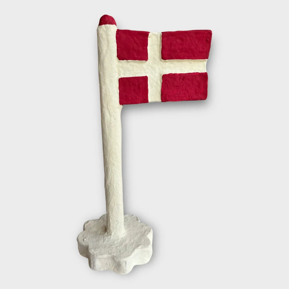 Håndlavet Dansk Flag 14 cm
