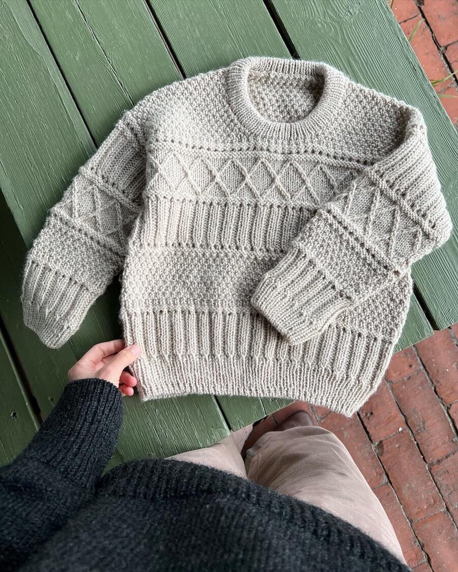 Ingrid Sweater Junior - Strikkeopskrift