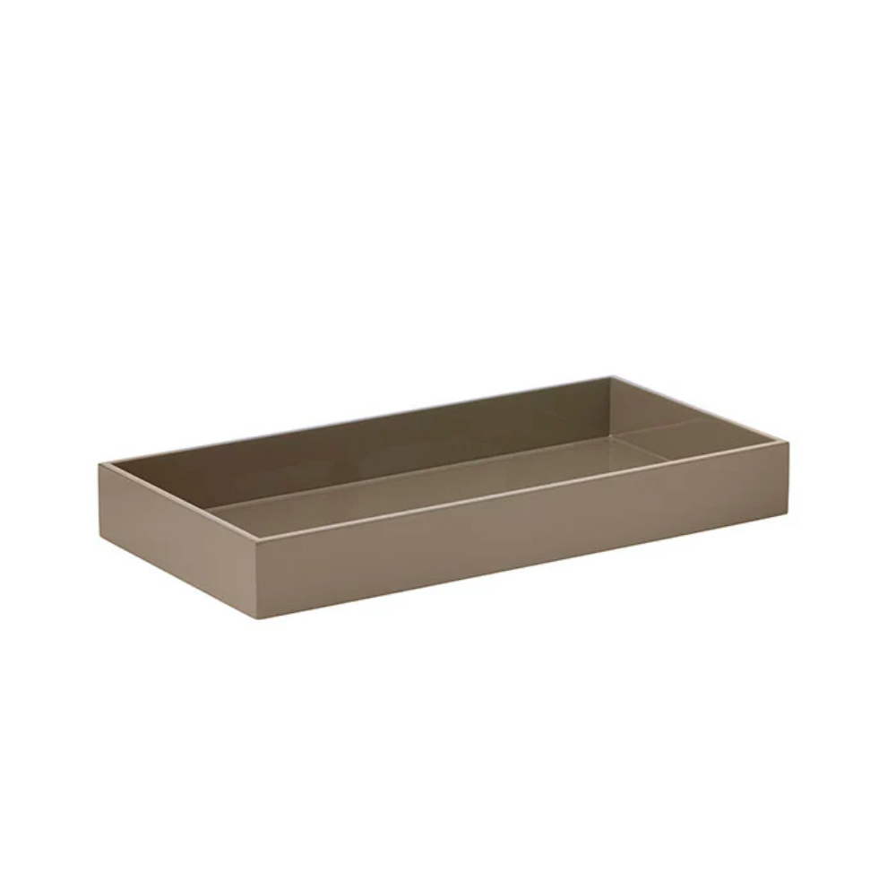 Lacquer Rectangular Tray Walnut