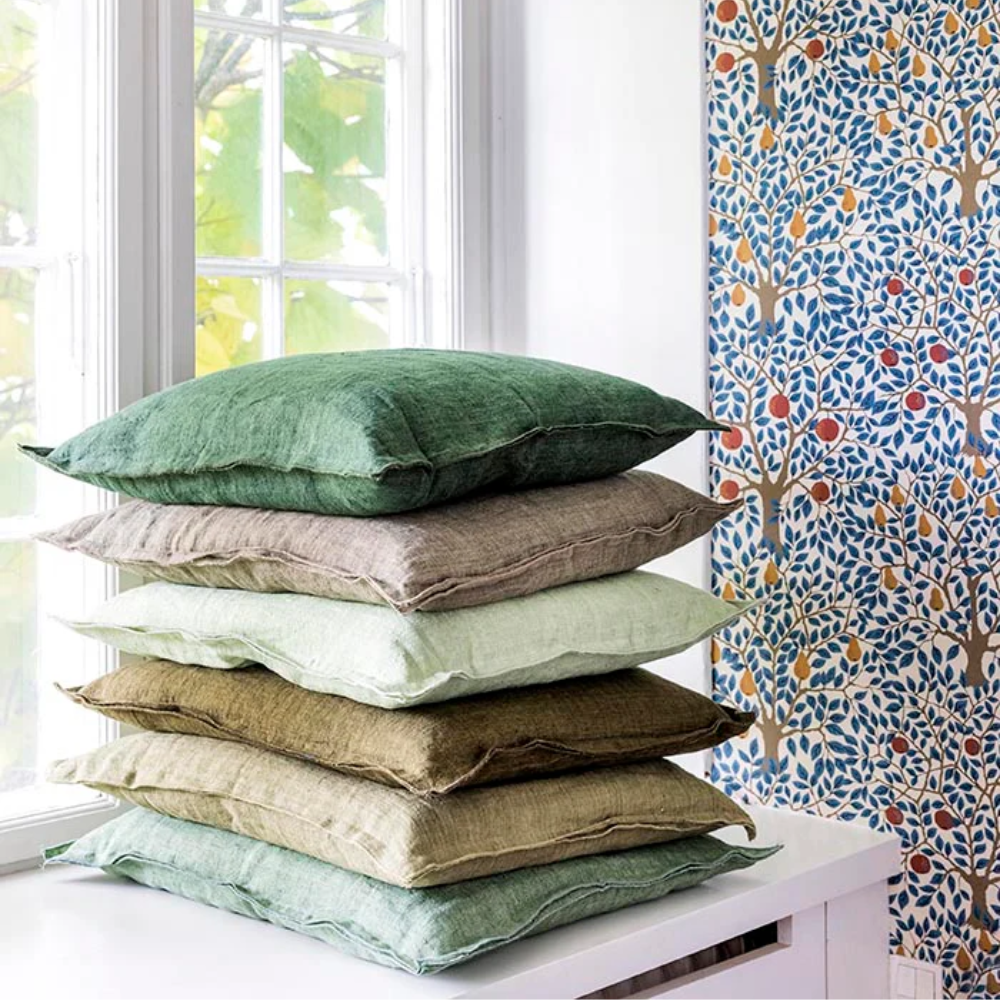 Pudebetræk Linen Laurel Green