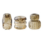Lysestage Glas Smoked Brun
