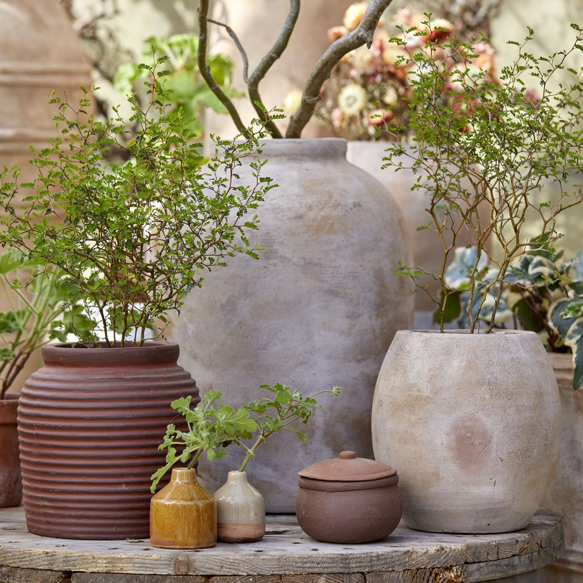 Malene Vase Beige Mix Ø6,5