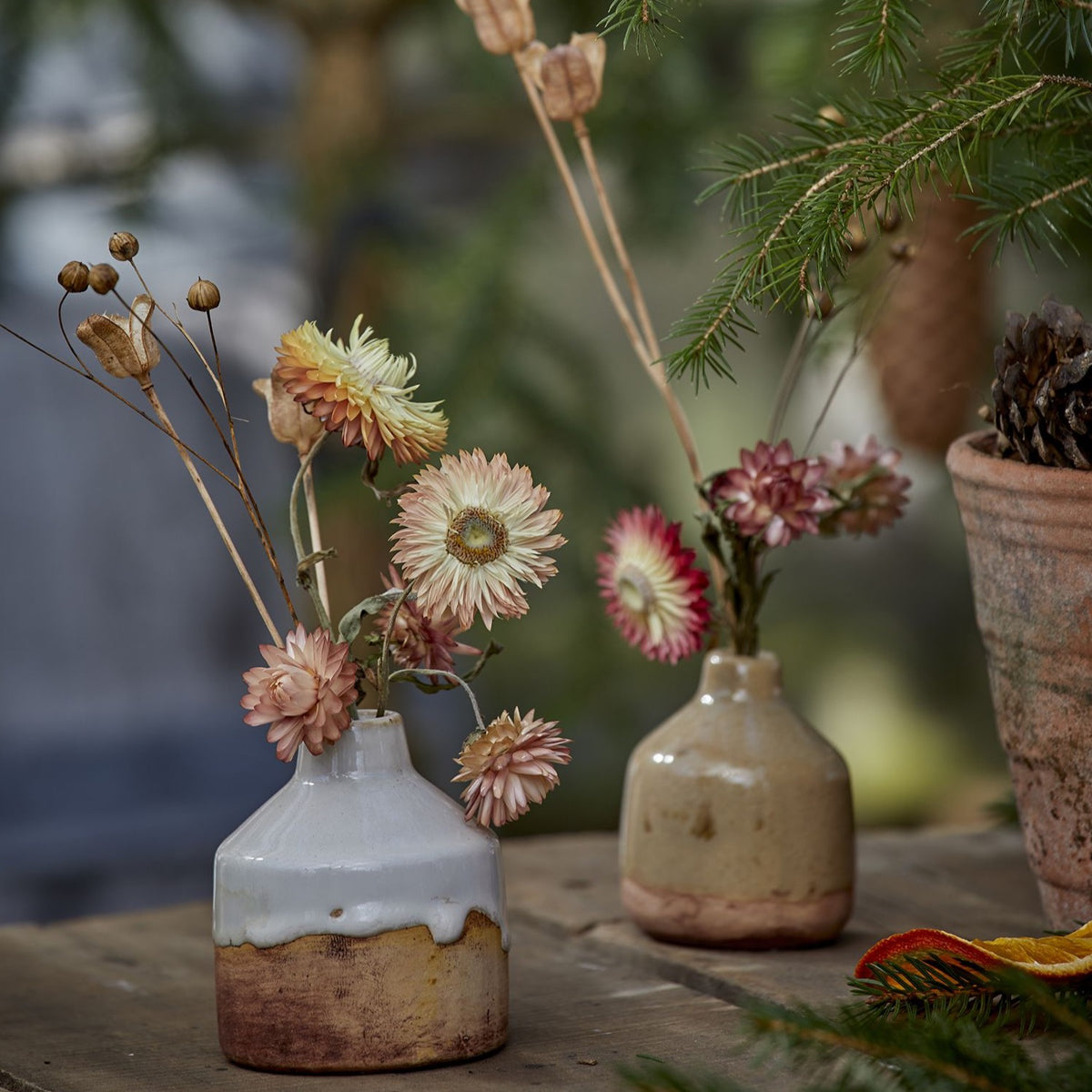 Malene Vase Beige Mix Ø6,5