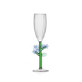 Optical flute light blue flower