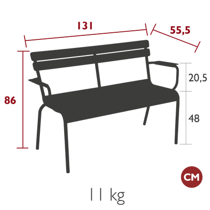 Luxembourg 2-seater Garden Bench