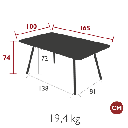 Luxembourg Table 165x100