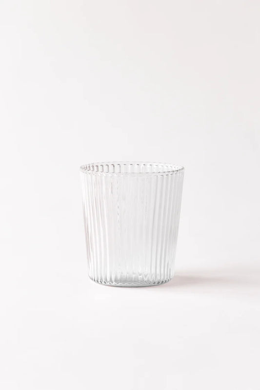 Ribbed Elegance Water Glasses White