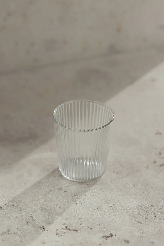 Ribbed Elegance Water Glasses White