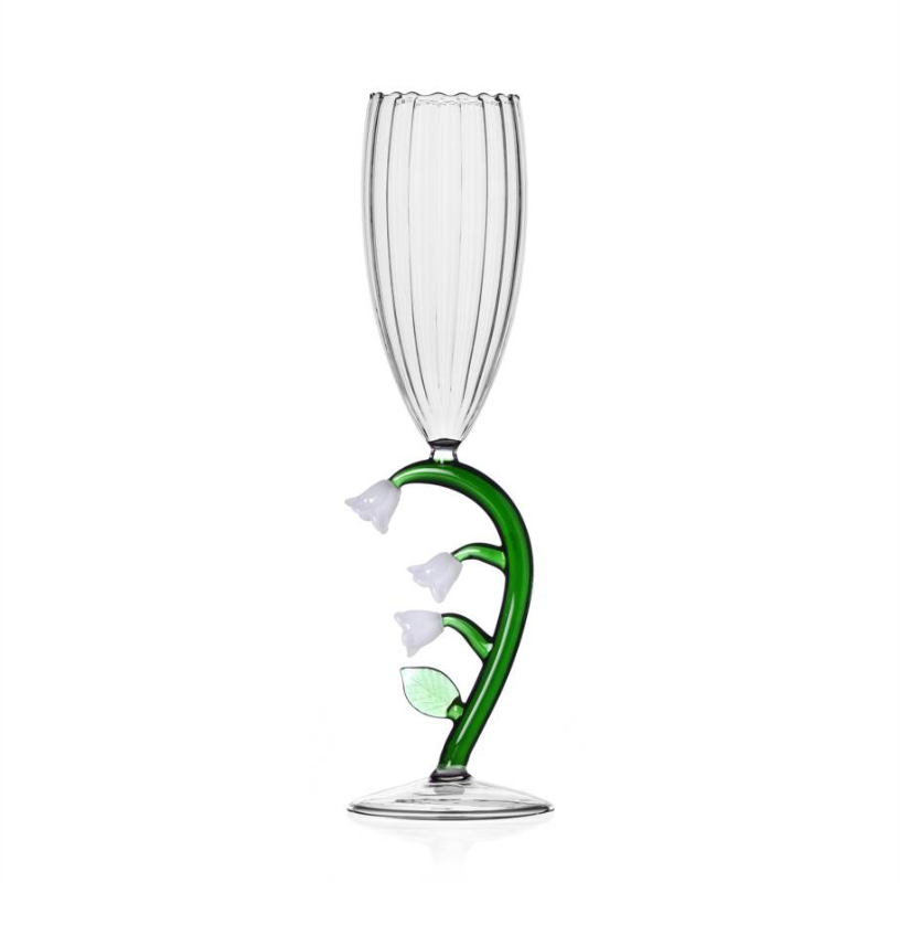 Optical flute white flower