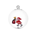 Julekugle Santa with amber sack