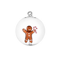 Julekugle Gingerbread w/candy cane