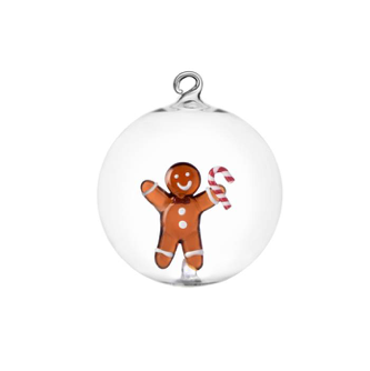 Julekugle Gingerbread w/candy cane