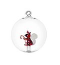 Julekugle Squirrel w/candy cane