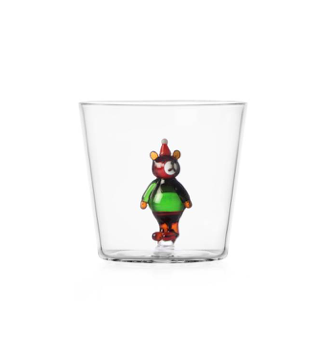 Tumbler Vandglas Brown bear w/Christmas hat
