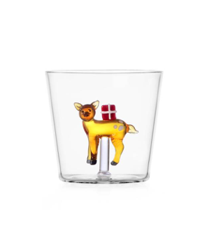 Tumbler Vandglas Reindeer w/red gift