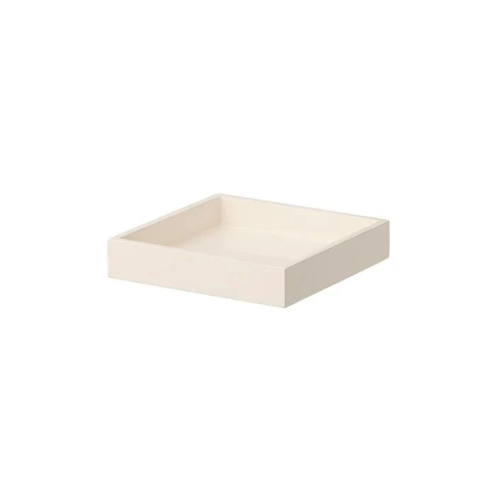 Lacquer Square Tray Cream 13,5x13,5