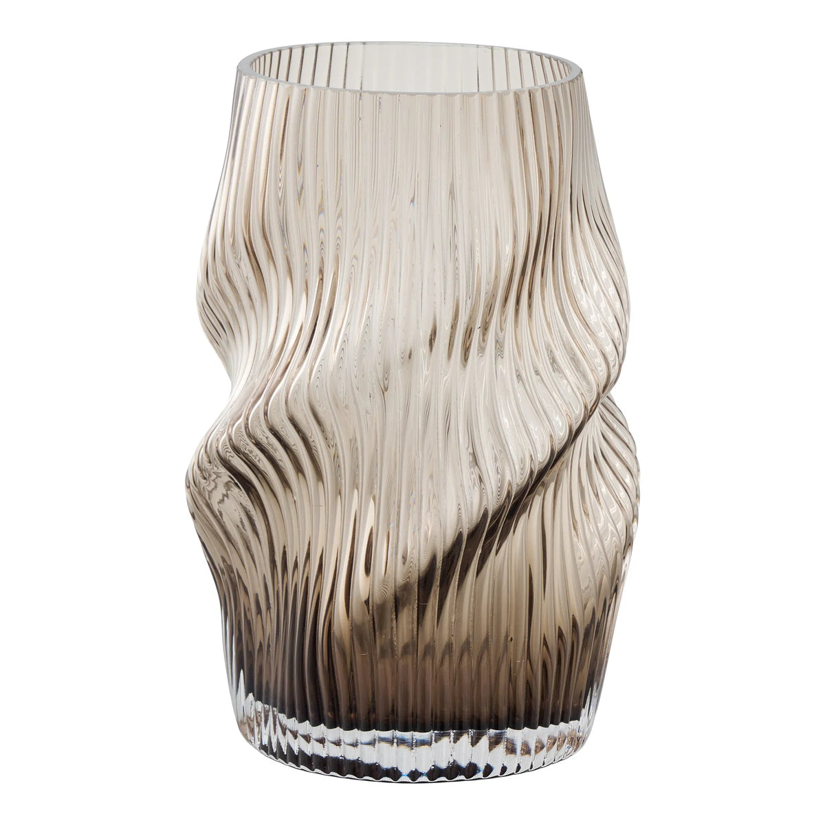 Vase Mundblæst Glas Brun