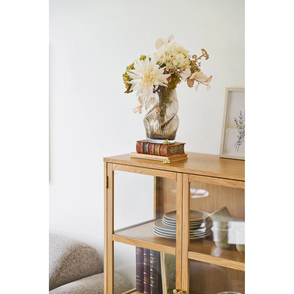Vase Mundblæst Glas Brun