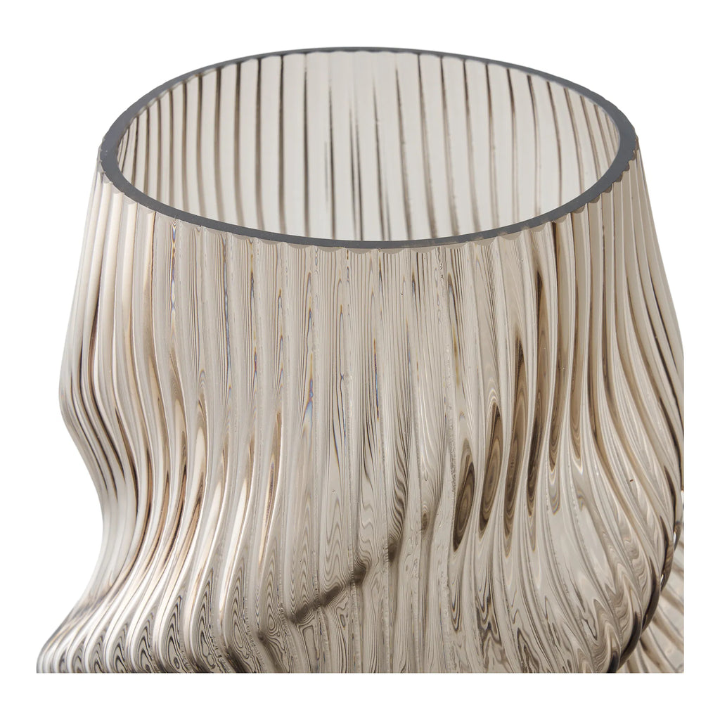 Vase Mundblæst Glas Brun