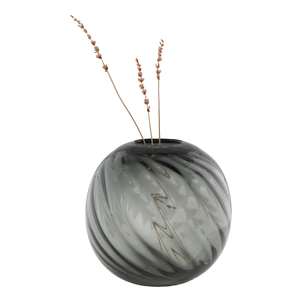 Vase, grå, ø20x19 cm