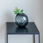 Vase, grå, ø20x19 cm