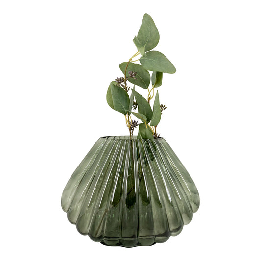 Vase, grøn, 29x11,5x22 cm