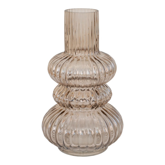 Vase, røget, ø15x25 cm