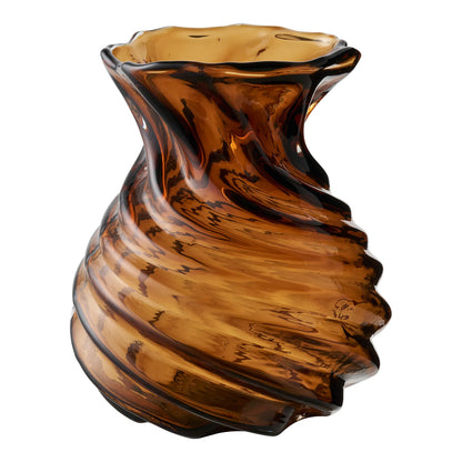 Vase Mundblæst Glas Smoked Brun