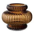 Vase Mundblæst Glas Smoked Brun