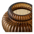 Vase Mundblæst Glas Smoked Brun