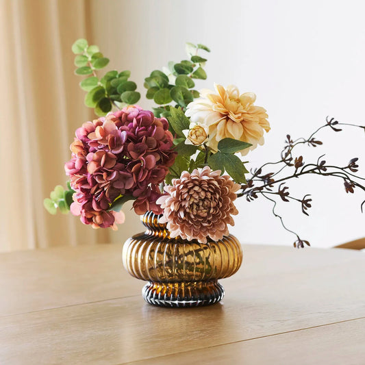 Vase Mundblæst Glas Smoked Brun