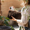 Ally Clutch Dark Brown