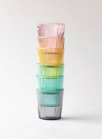 Ribbed Elegance Water Glasses Lucky