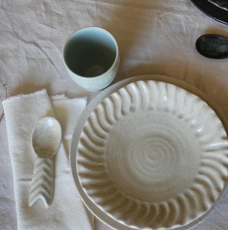 Kibu Spoon Dashi Quartz Craquelé