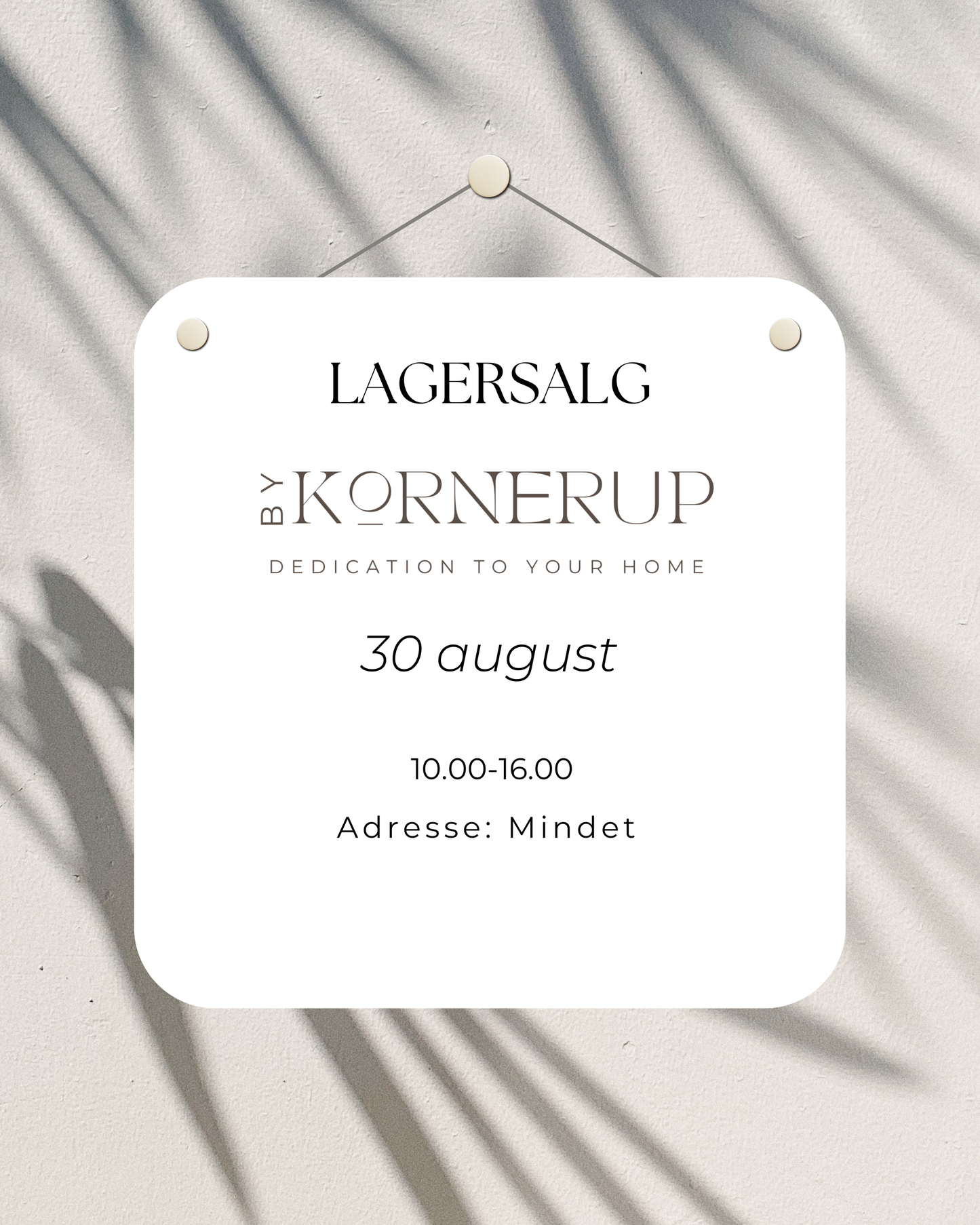 Lagersalg Århus 30. august