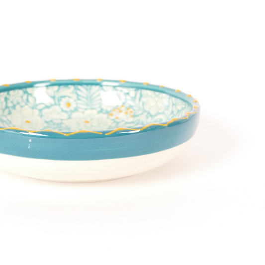 Florencia Low Bowl Aqua