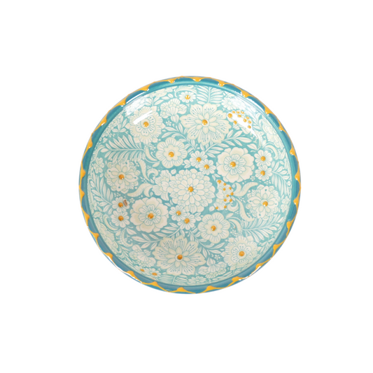 Florencia Low Bowl Aqua