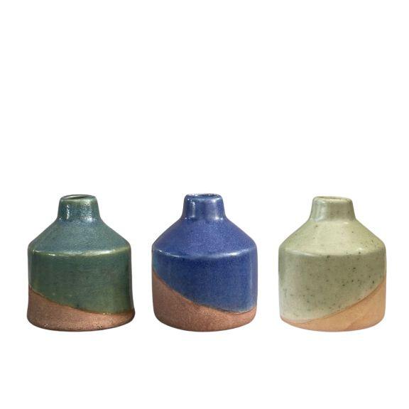 Malene Vase Green Mix Ø5.5