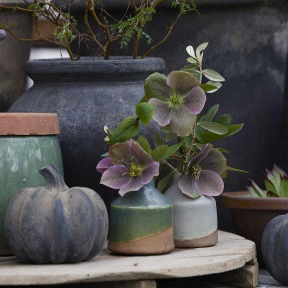 Malene Vase Green Mix Ø5.5