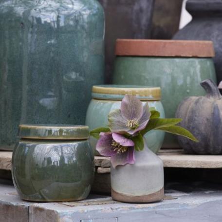 Malene Vase Green Mix Ø5.5